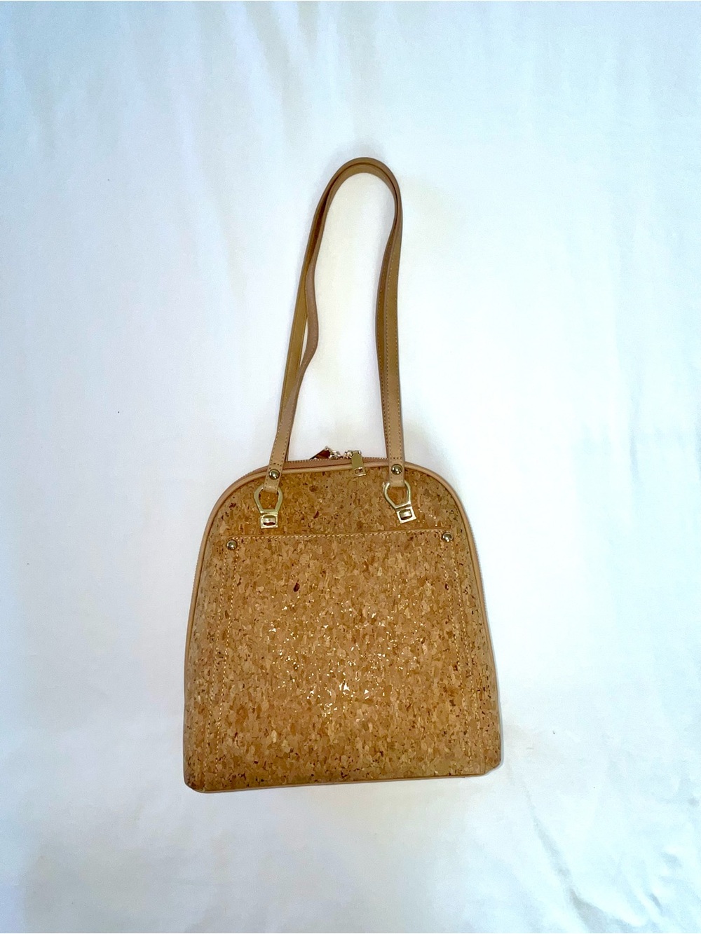 Women's Cork Tote Bag converts to backpack in Tan